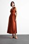 V Neck Button Sleeveless Maxi Dress F7453Ax25Hs