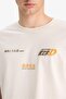 100% Cotton Initial D Boxy Fit Crew Neck Back Printed Short Sleeve T-Shirt F2877Ax25Sm - 6