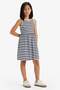 100% Cotton Crew Neck Striped Sleeveless Summer Dress for Girls B4340A825Sm - 4
