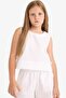 100% Cotton Sleeveless Blouse for Girls D7785A825Sm - 3
