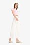 100% Cotton Barrel Fit Regular Waist Ankle Length White Jean Trousers F4670Ax25Hs - 4