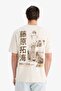 100% Cotton Initial D Boxy Fit Crew Neck Back Printed Short Sleeve T-Shirt F2877Ax25Sm - 7