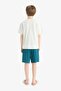 100% Cotton Printed Elastic Waist Pajama Set for Boys F1735A825Hs - 8