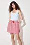 A-Line Checkered Regular Waist Seersucker Textured Mini Skirt F7155Ax25Sm - 2