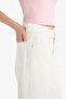 100% Cotton Barrel Fit Regular Waist Ankle Length White Jean Trousers F4670Ax25Hs - 6