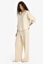 Wide Leg Pocketed High Waist Linen Blend Thin Fabric Trousers F5024Ax25Sp - 3