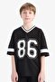 Oversize V-Neck Printed Short Sleeve T-Shirt Boys F2412A825Hs - 4