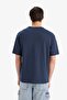 100% Cotton Boxy Fit Crew Neck Printed Short Sleeve T-Shirt F4284Ax25Sm - 5