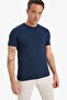 Slim Fit Tight Fit Crew Neck Stretch Fabric Short Sleeve T-Shirt E2635Ax25Sm - 3