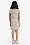 Crew Neck Ribbed Camisole Short Sleeve Striped Summer Dress Girls E3830A825Sm - 8