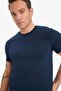 Slim Fit Tight Fit Crew Neck Stretch Fabric Short Sleeve T-Shirt E2635Ax25Sm - 4