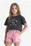 100% Cotton Printed Shorts with Elastic Waist for Girls A2455A825Hs - 3
