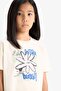 100% Cotton Crew Neck Printed Short Sleeve T-Shirt Girls E0384A825Sm - 4