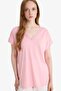 V-Neck Short Sleeve T-Shirt F2766Ax25Sm