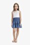 Gipeli Flounced Viscose Skirt for Girls E3835A825Sm - 2