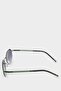 Men's Hexagonal Green Metal Frame Smoked Glass Uv Sunglasses F0493Axns - 3