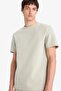 Regular Fit Crew Neck Short Sleeve Cotton Heavy Fabric T-Shirt E2587Ax25Sm