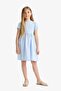 Crew Neck Ribbed Camisole Short Sleeve Summer Dress Girls E3839A825Sm