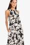 Halter Neck Floral Print Pocket Sleeveless Midi Summer Dress F2341Ax25Sm - 4