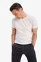 Slim Fit Tight Fit Crew Neck Stretch Fabric Short Sleeve T-Shirt E2635Ax25Sm - 3