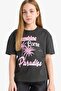 100% Cotton Relax Fit Crew Neck Printed Short Sleeve T-Shirt Girls E0355A825Sm