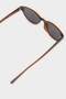 Round Coffee Plastic Frame Black Glass Polarized Sunglasses Girls Child F4348A8Ns - 5