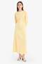 Relax Fit Crew Neck Linen Blend Long Sleeve Maxi Dress F1342Ax25Sm - 5