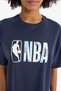 100% Cotton Nba Wordmark Oversized Athlete T-Shirt E3628Ax25Sm - 5