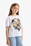 100% Cotton Harry Potter Relax Fit Crew Neck Short Sleeve White T-Shirt Girls E4411A825Sm