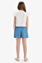 100% Cotton Elastic Waist Jean Shorts for Girls B6386A825Sm - 6