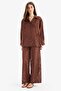 100% Cotton Lace Beach Trousers with Elastic Waist D9767Ax25Sm - 2