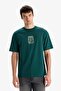 100% Cotton One Piece Boxy Fit Crew Neck Back Printed Short Sleeve T-Shirt E3272Ax25Sm - 4