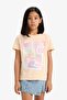 Crew Neck Printed Short Sleeve T-Shirt Girls E0350A825Sm - 5