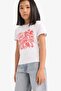 Crew Neck Printed Short Sleeve T-Shirt Girls E5893A825Sm - 3