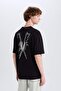 100% Cotton Vikings Valhalla Boxy Fit Crew Neck Back Printed Short Sleeve T-Shirt E3277Ax25Sm