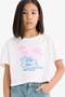 100% Cotton Crew Neck Printed Short Sleeve T-Shirt Girls E0384A825Sm