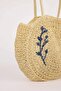 Women's Straw Shoulder Bag E1467Axns - 4