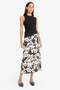 A-Line Floral Regular Waist Midi Skirt X6692Az25Sm - 2