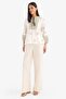 Regular Fit Striped Stretchy High Waisted Linen Blend Palazzo Pants F3395Ax25Sm - 3