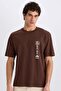 100% Cotton Boxy Fit Crew Neck Printed Short Sleeve T-Shirt E0907Ax25Sm