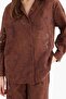 100% Cotton Regular Fit Lace Detailed Beach Shirt D9768Ax25Sm - 5