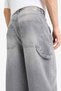 Skater Fit Wide Fit Low Waist Wide Leg Jean Pants F3927Ax25Sm - 7
