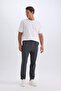Relax Fit Straight Leg Wrinkled Textured Summer Fabric Trousers C3930Ax25Sp