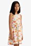 Crew Neck Floral Pattern Sleeveless Summer Dress for Girls B4338A825Sm - 3