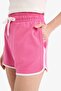 100% Cotton Elastic Waist Lace-Up Shorts A6224Ax25Sm - 6