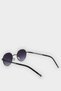 Men's Round Black Metal Frame Black Glass Uv Sunglasses F0495Axns - 4
