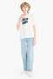 Crew Neck Printed Short Sleeve T-Shirt Boys' F0176A825Sm - 2