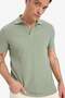 Regular Fit Polo Neck Short Sleeve Textured Waffle T-Shirt D7652Ax25Sp - 4