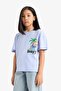 100% Cotton Disney Lilo & Stitch Crew Neck Back Printed Short Sleeve T-Shirt Girls E6508A825Hs - 3