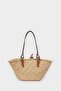 Women's Straw Shoulder Bag E1419Axns - 2